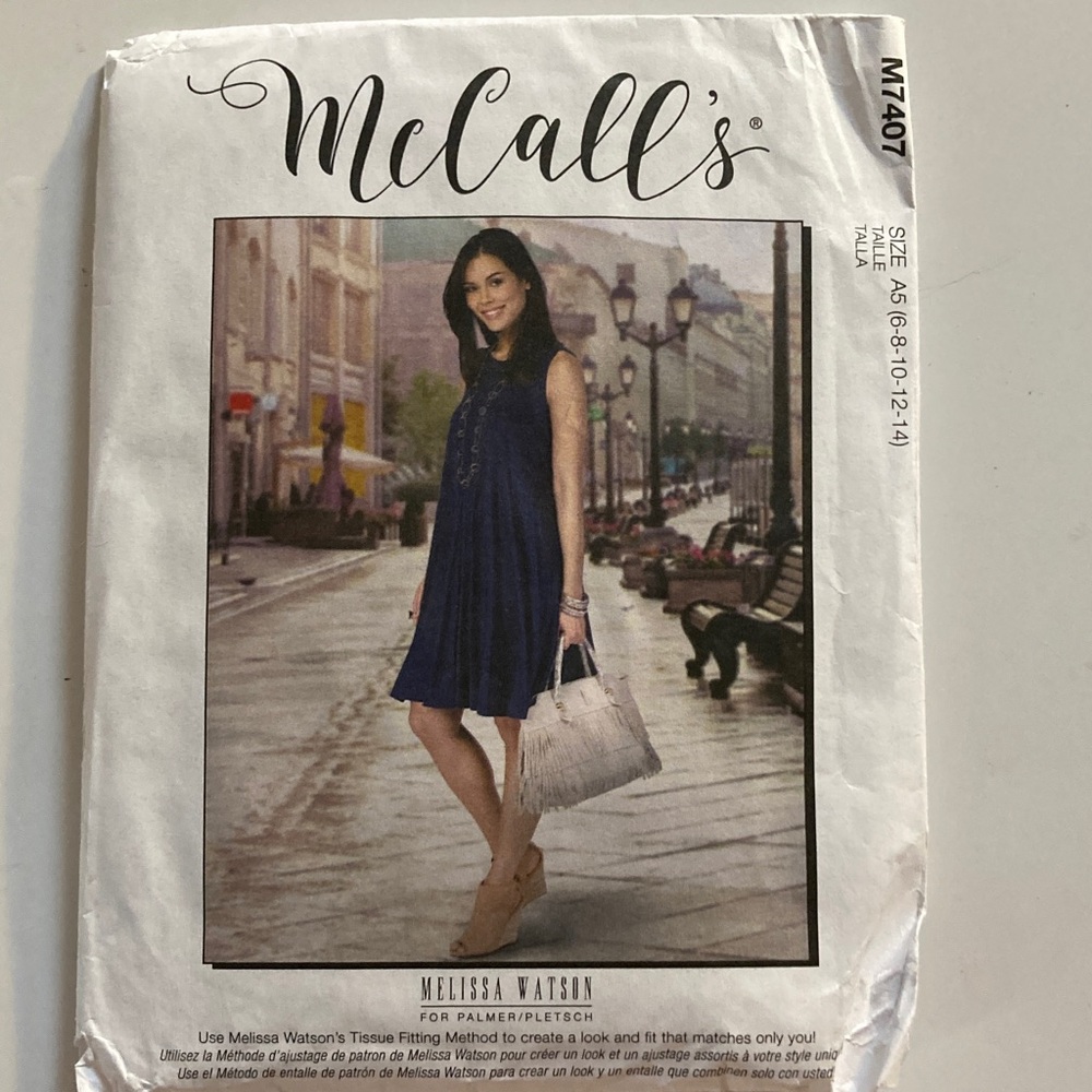 McCall's M7407  Dress Pattern Melissa Watson Palmaer/Pletsch 6 - 14